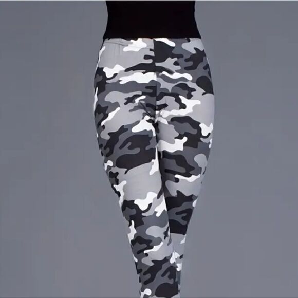 Women's Leggings Camouflage Tracksuit High Waist Casual Leggings - Picture 6 of 11